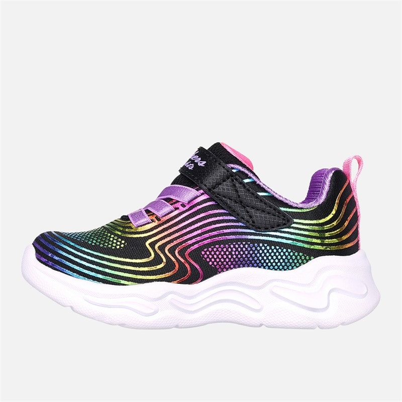 SKECHERS SPORT SKECHERS Piger Bølgede Lys Sneakers Sort - Billede 5