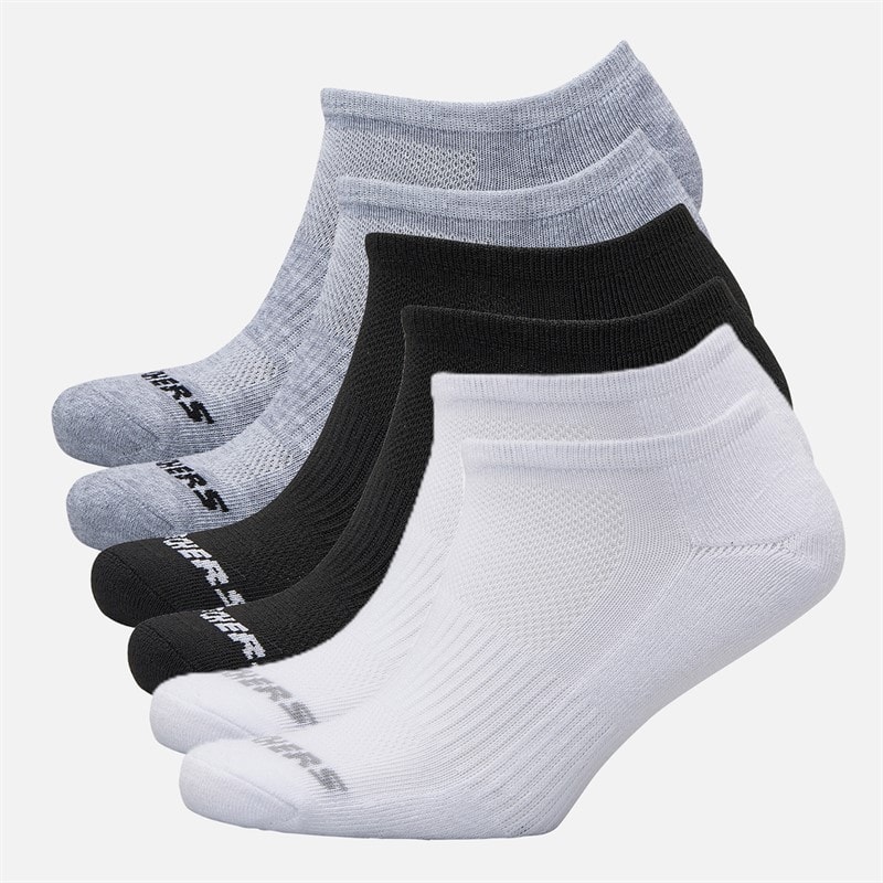 SKECHERS 6-pak usynlige sokker Hvid/Sort/Grå - Billede 1