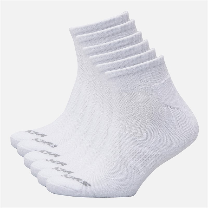 SKECHERS SPORT SKECHERS 6-pak Quarter Sokker White Traditional - Billede 1