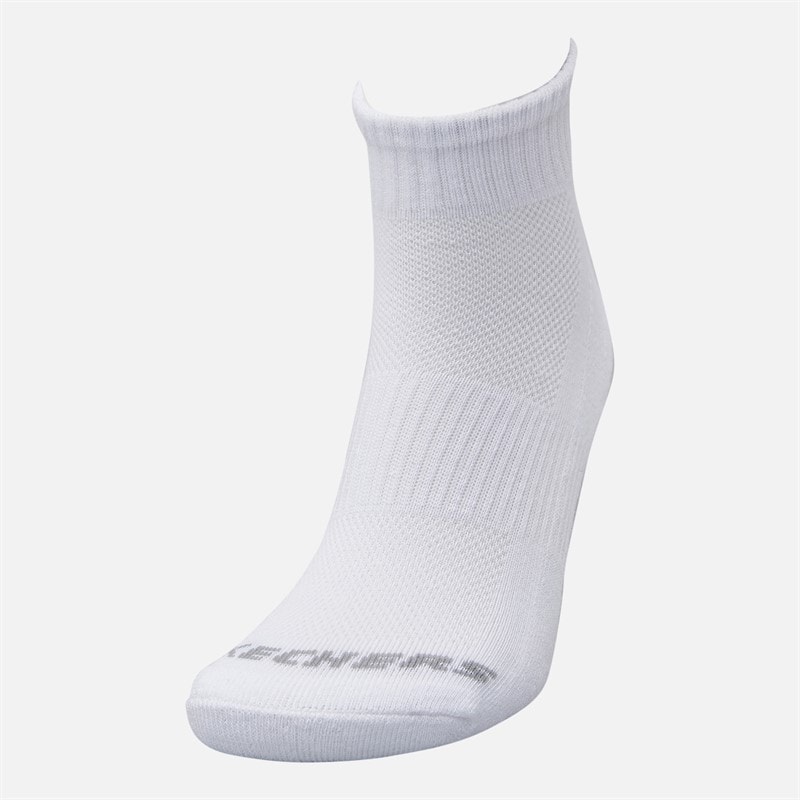 SKECHERS SPORT SKECHERS 6-pak Quarter Sokker White Traditional - Billede 2