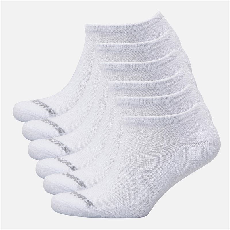 SKECHERS SPORT SKECHERS 6-pak usynlige sokker White Traditional - Billede 1