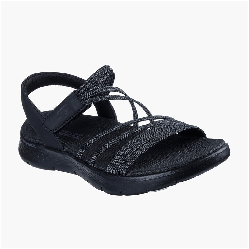 SKECHERS Dame Go Walk Flex Sandaler Sort - Billede 3