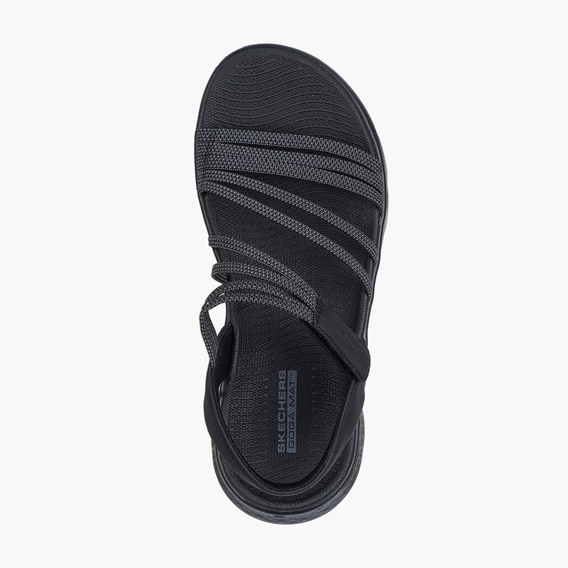 SKECHERS Dame Go Walk Flex Sandaler Sort - Billede 4