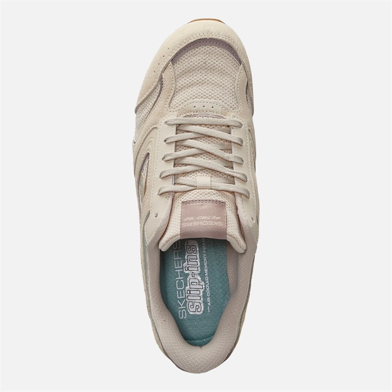 SKECHERS SPORT SKECHERS Dame Slip Ins Retro Lite Træningssko Naturlig/Multi - Billede 4