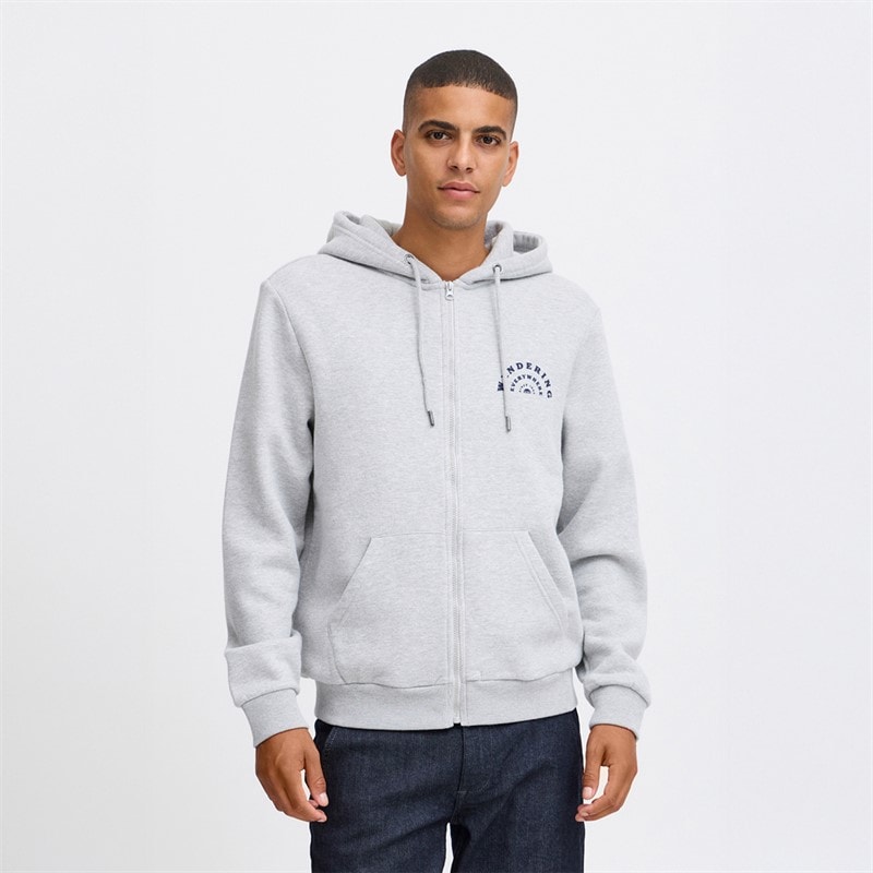 Blend Herre lynlås hoodie Stone Mix - Billede 1