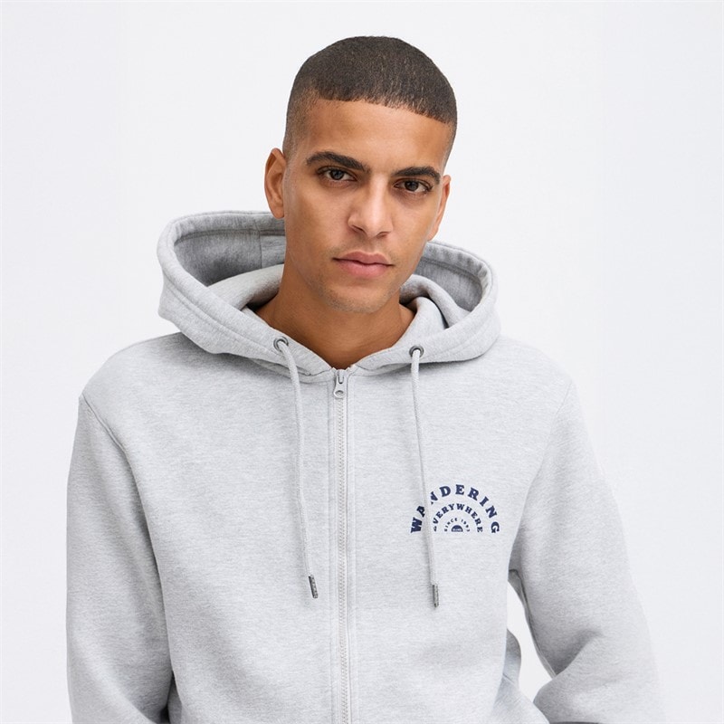 Blend Herre lynlås hoodie Stone Mix - Billede 3