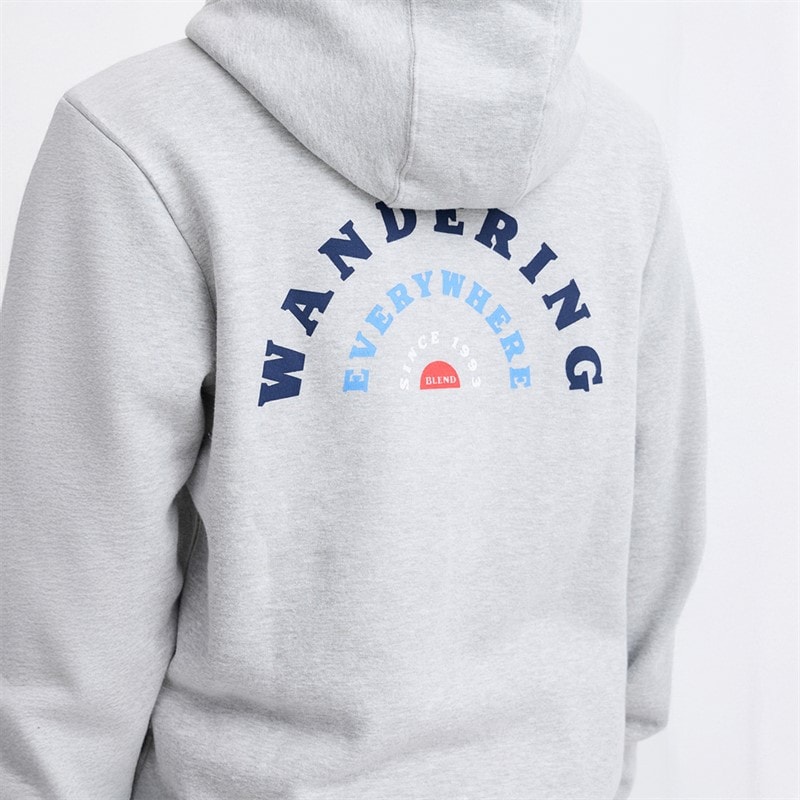 Blend Herre lynlås hoodie Stone Mix - Billede 5