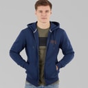 Blend Herre lynlås hoodie Dress Blues