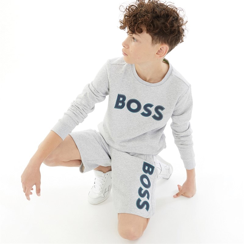 BOSS Drenge Shorts af jerseystof Grå - Billede 3