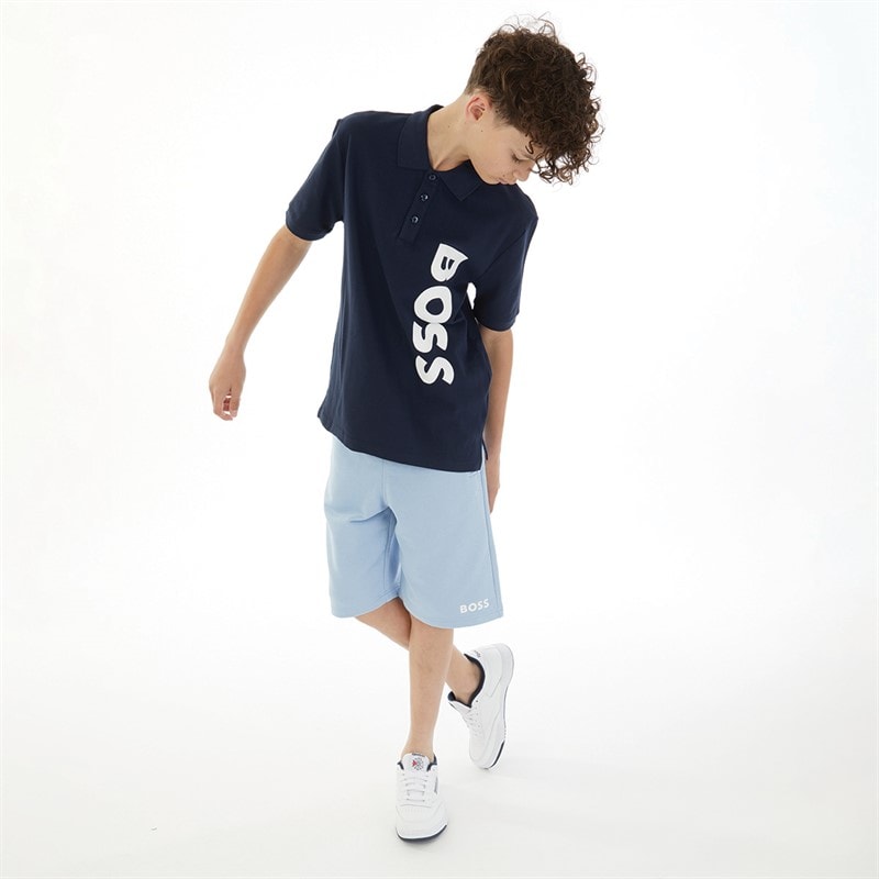 BOSS Drenge Sweat Shorts Lyseblå - Billede 3