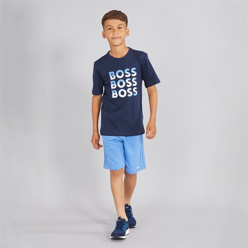BOSS Drenge T-Shirt Navy - Billede 3