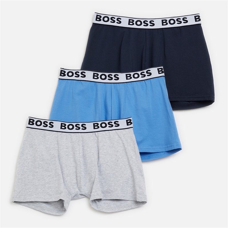 BOSS Drenge Tre Pak Boksershorts Marineblå - Billede 1