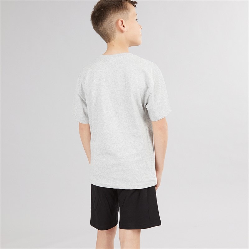BOSS Drenge T-shirt Og Shorts Sæt Grey Black - Billede 2
