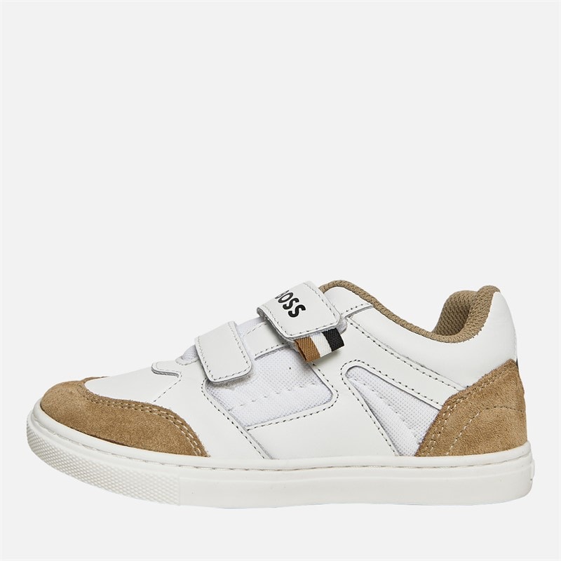 BOSS Drenge Logo Velcro Cupsole Træningssko Hvid - Billede 1