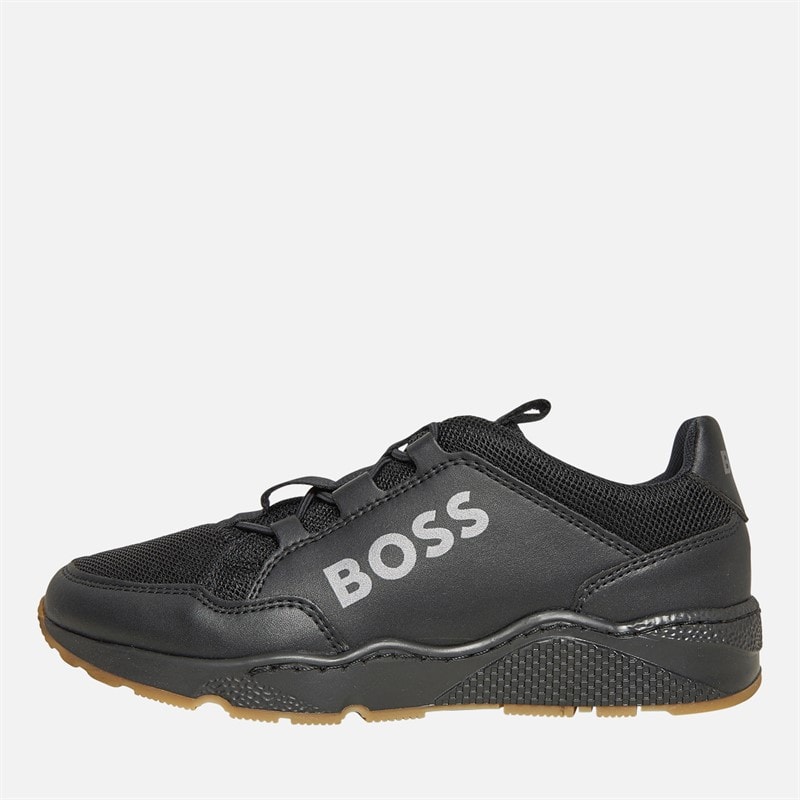 BOSS Junior Drenge Strikkede Logo Sneakers Sort