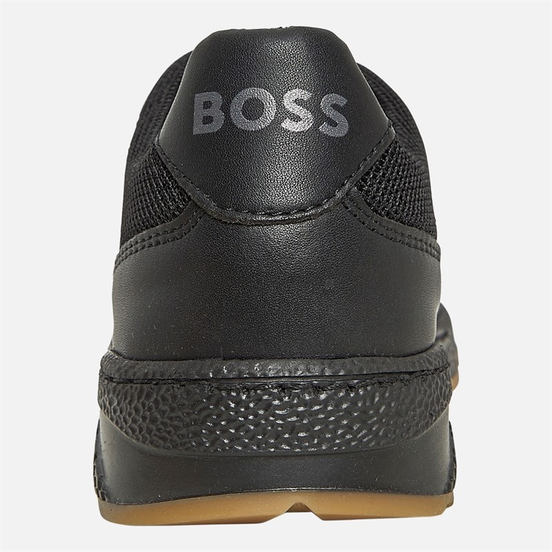 BOSS Junior Drenge Strikkede Logo Sneakers Sort - Billede 3