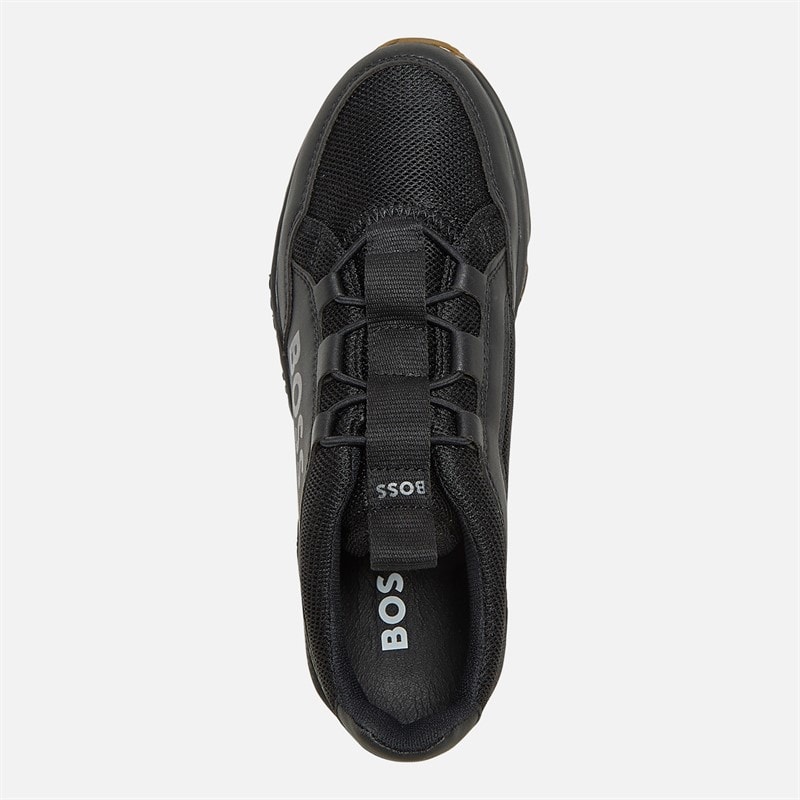 BOSS Junior Drenge Strikkede Logo Sneakers Sort - Billede 4