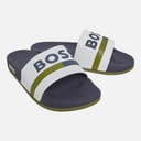 BOSS Junior Drenge Logo Stribe Badesandaler Hvid