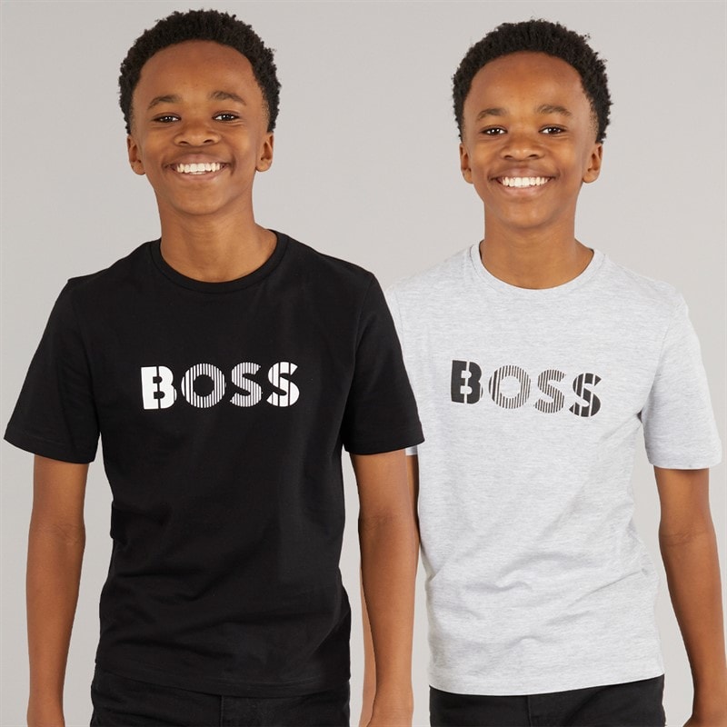 BOSS Drenge to pak t-shirt Sort/Grå - Billede 1