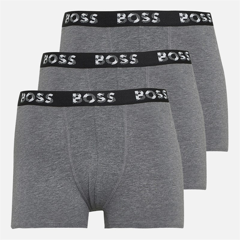 BOSS Drenge Tre Pak Boxer Shorts Grå Melange - Billede 1