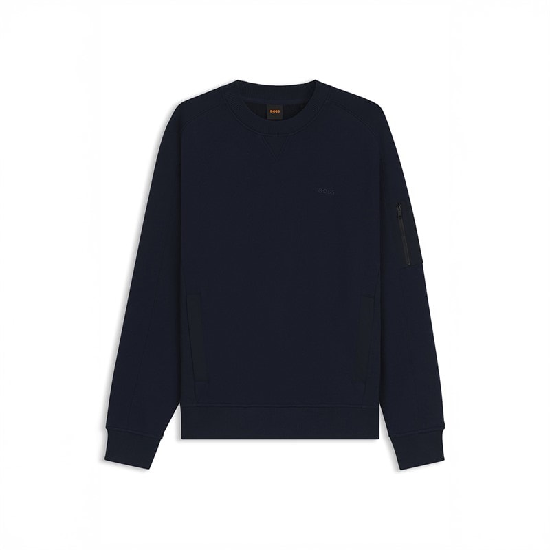 BOSS Herre Vi Blandede Sweatshirt Dark Blue - Billede 1