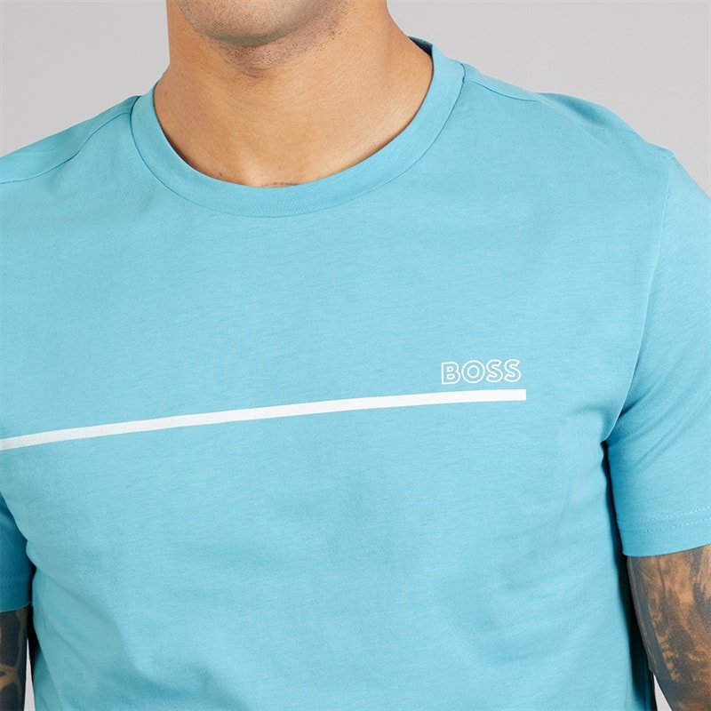 BOSS Herre Stormfisk T-shirt Light/Pastel Blue - Billede 3