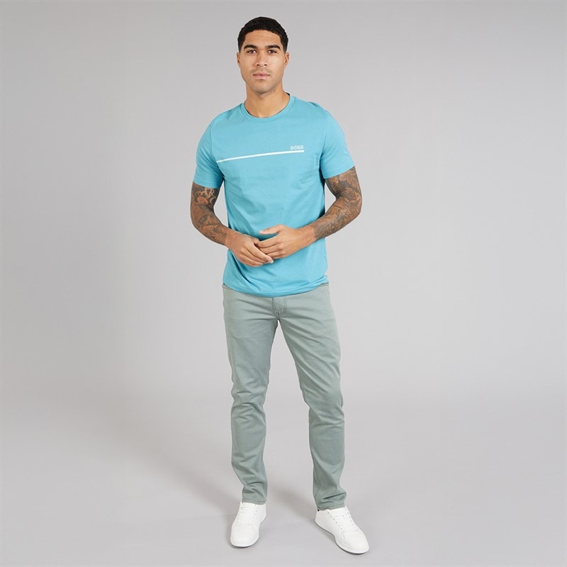 BOSS Herre Stormfisk T-shirt Light/Pastel Blue - Billede 4