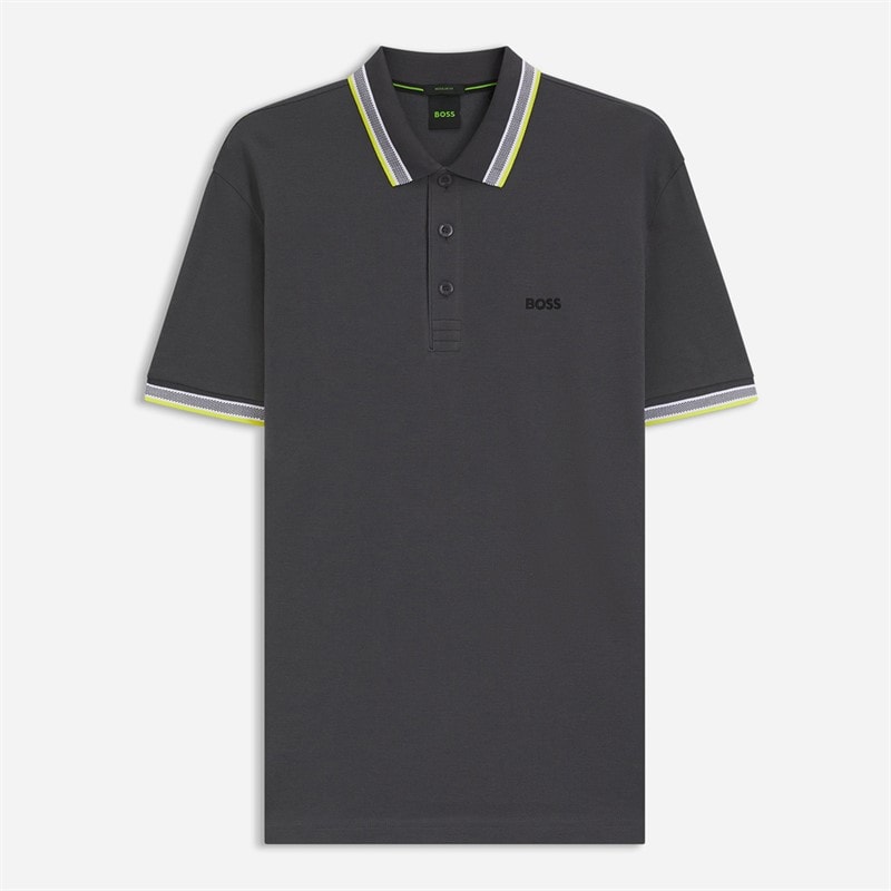 BOSS Herre Paddy Polo Skjorte Dark Grey
