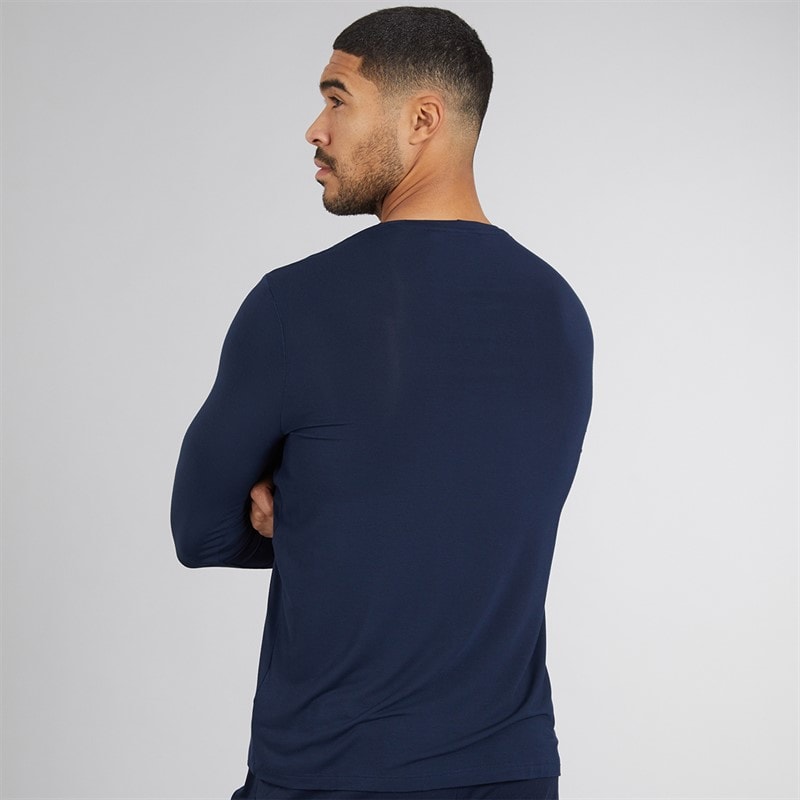 BOSS Herre pyjamastop med lange ærmer Dark Blue - Billede 2