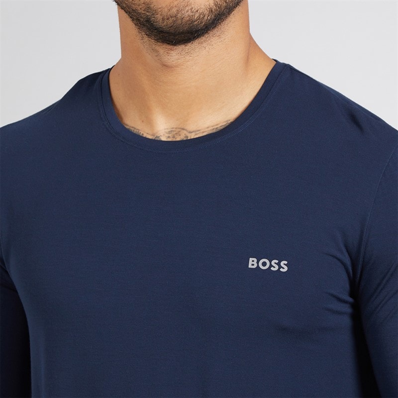 BOSS Herre pyjamastop med lange ærmer Dark Blue - Billede 3