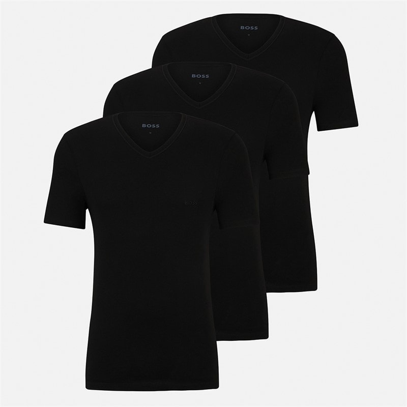 BOSS Herre Tre Pak T-shirts Sort - Billede 1