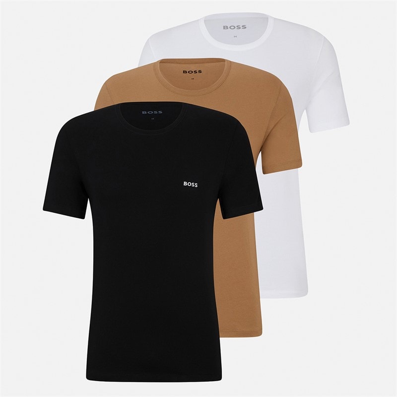 BOSS Herre tre pak t-shirts Medium Beige - Billede 1