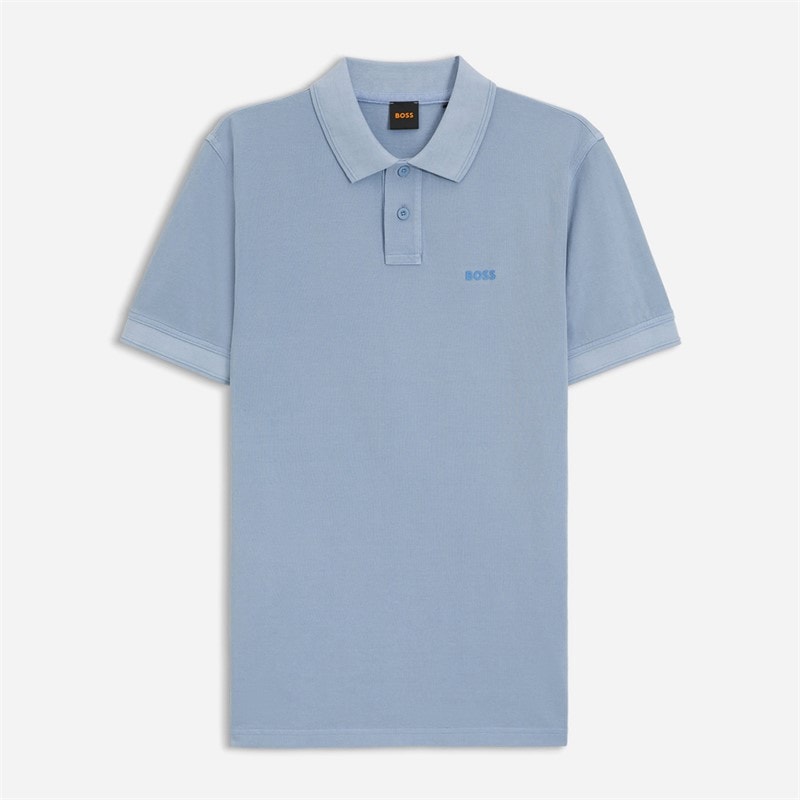 BOSS Herre Hugo Prime Polo Shirt Open Blue - Billede 1