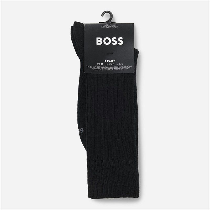 BOSS Herre to pak sokker Sort - Billede 2