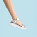 Woden Dame Line Metallic Sandaler 039 Sølv