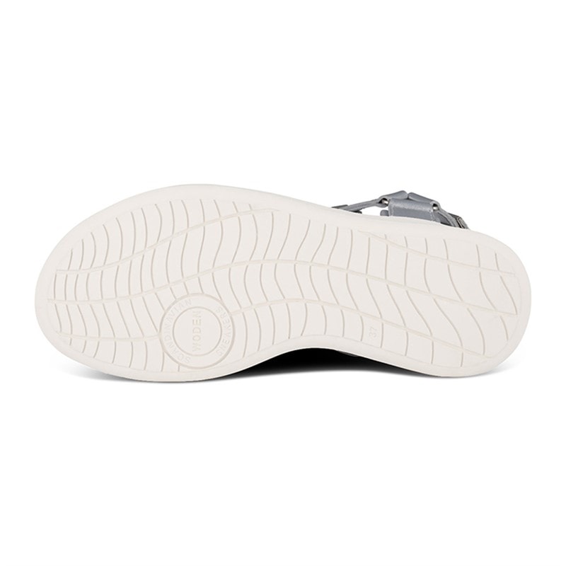 Woden Dame Line Metallic Sandaler 039 Sølv - Billede 2