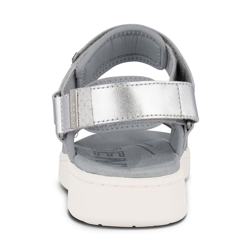 Woden Dame Line Metallic Sandaler 039 Sølv - Billede 3
