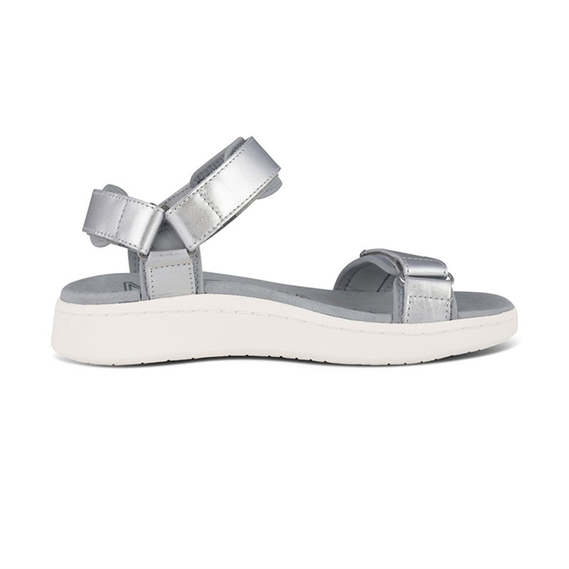 Woden Dame Line Metallic Sandaler 039 Sølv - Billede 5