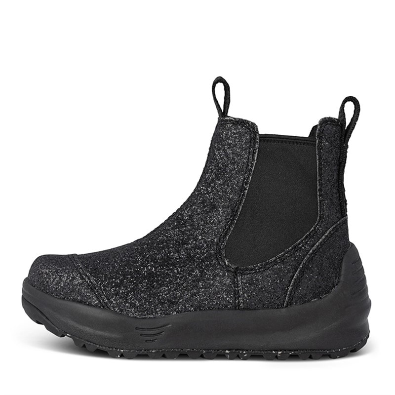 Woden Piger Wodens Silja Glitter Støvler 020 Black - Billede 1