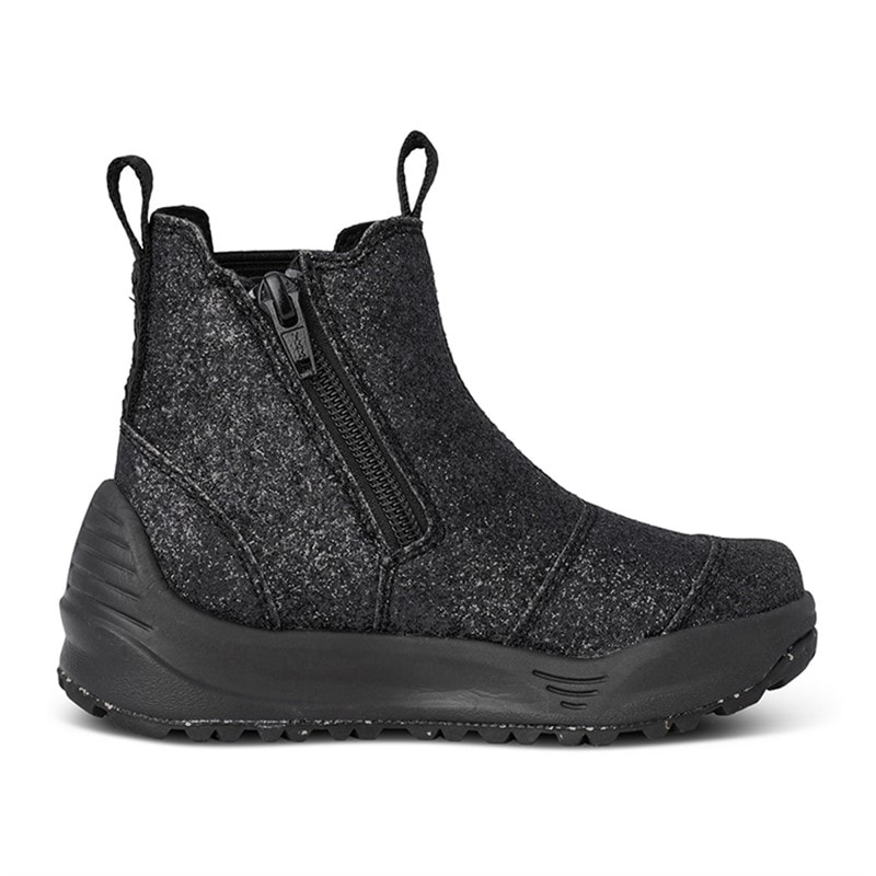 Woden Piger Wodens Silja Glitter Støvler 020 Black - Billede 5