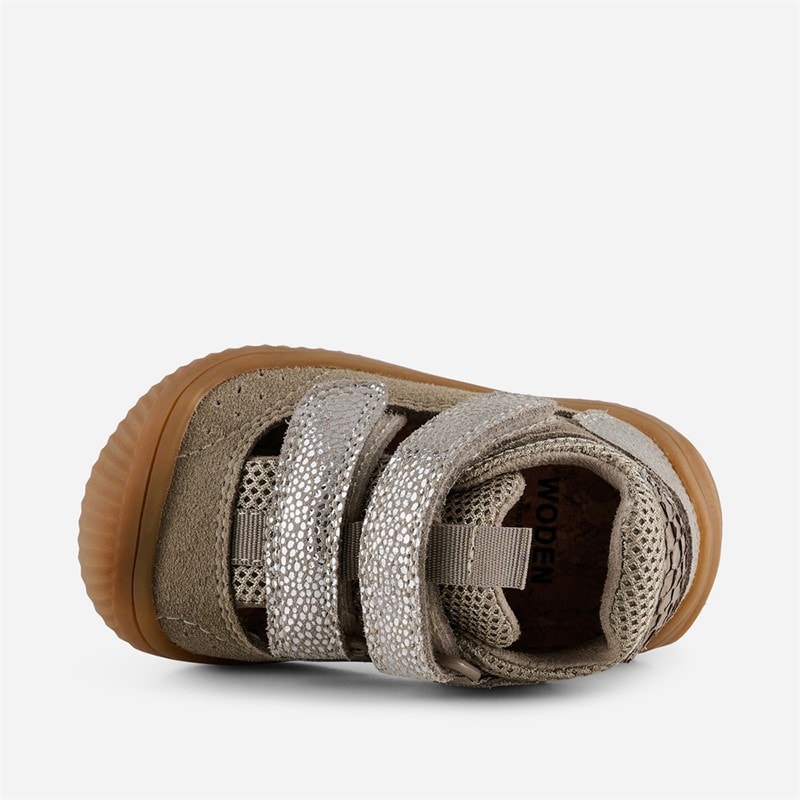 Woden Børn Tristan Perle Sandaler 776 Silver Mink - Billede 4