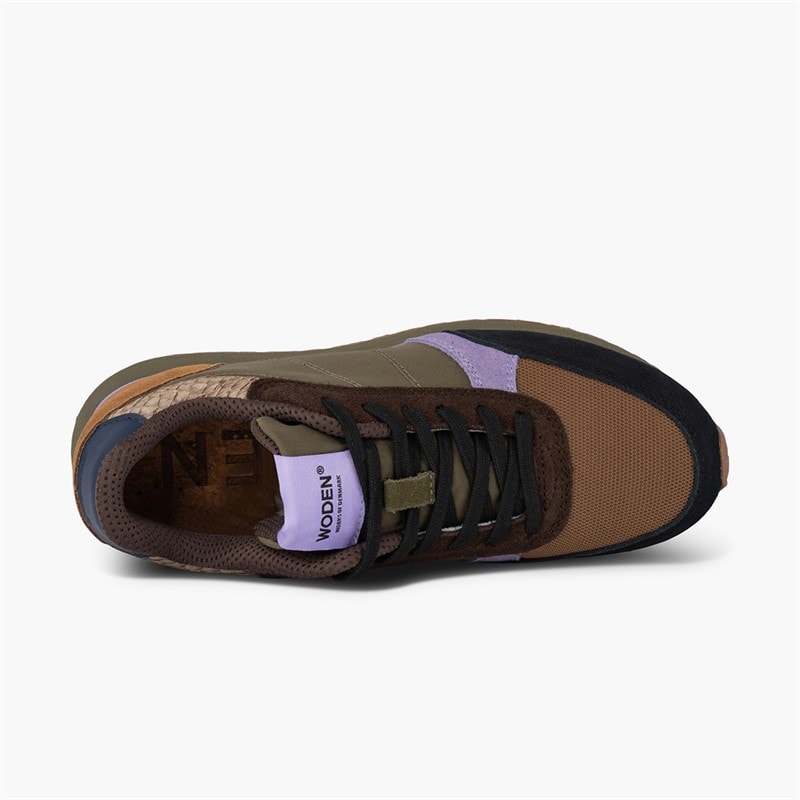 Woden Damesko Ronja Sneakers 214 Dark Olive/Orchid - Billede 4