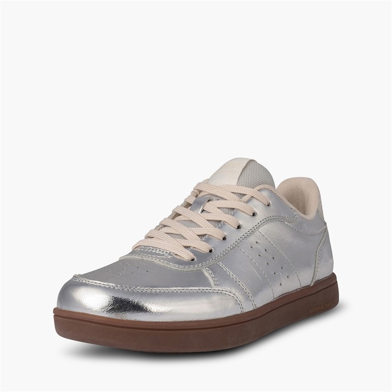 Woden Dame Bjork Læder Sneakers 039 Silver
