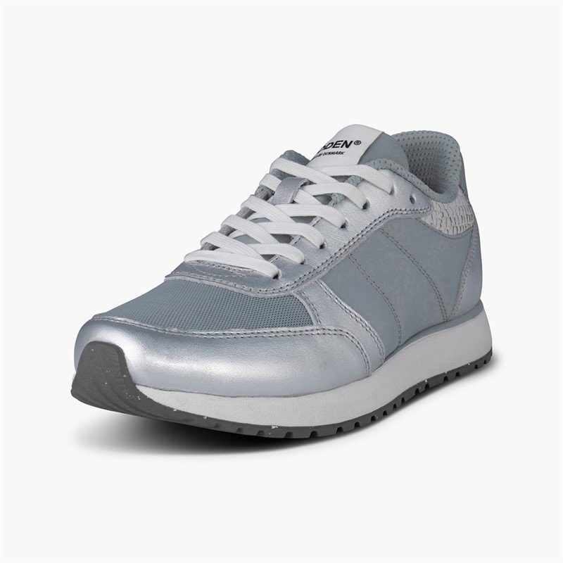 Woden Dame Ronja Metallic Sneakers 039 Silver - Billede 5