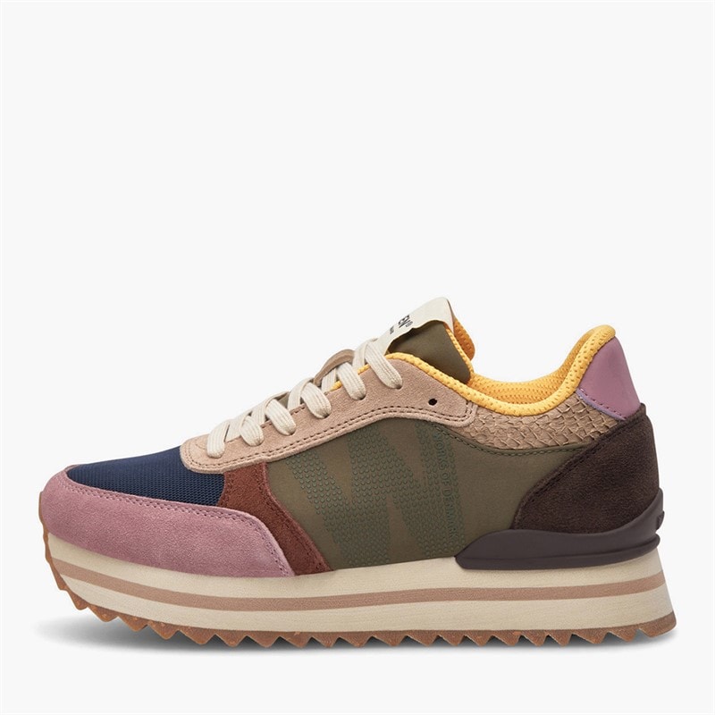 Woden Dame Ronja Plateau Sneakers 255 Dark Algae Multi - Billede 1