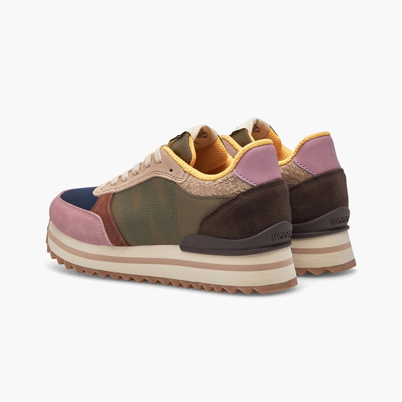 Woden Dame Ronja Plateau Sneakers 255 Dark Algae Multi - Billede 3