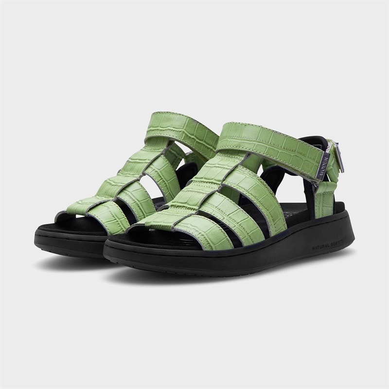 Woden Dame Isabell fisker sandaler 278 Matcha - Billede 1