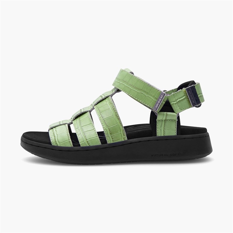 Woden Dame Isabell fisker sandaler 278 Matcha - Billede 2