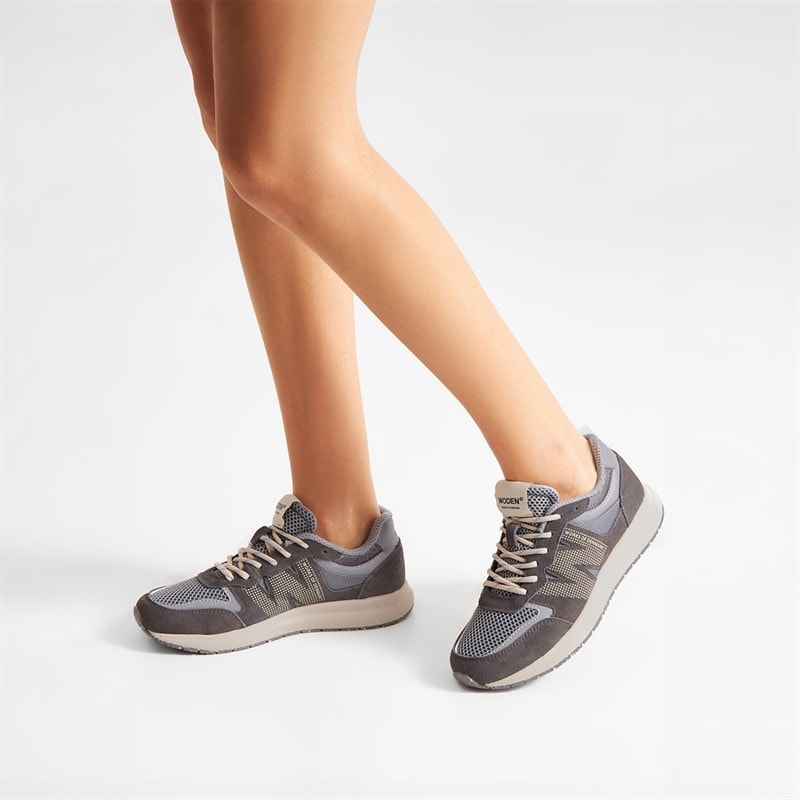 Woden Dame Rigmor Åbent Mesh Sneakers 051 Dark Grey - Billede 5