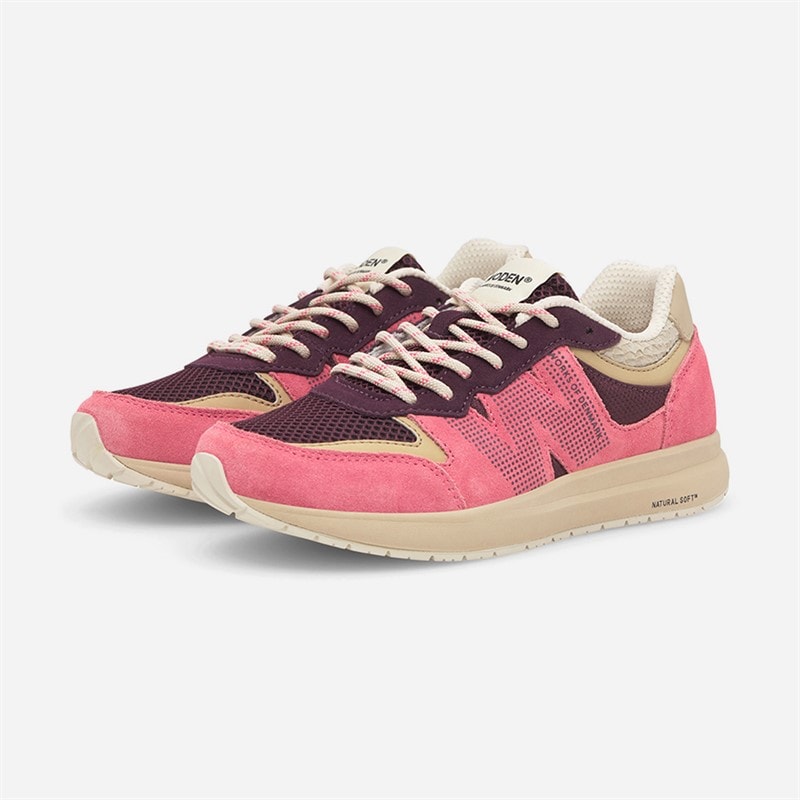Woden Piger Rigmor Åbne Mesh Sneakers 389 hindbær - Billede 4